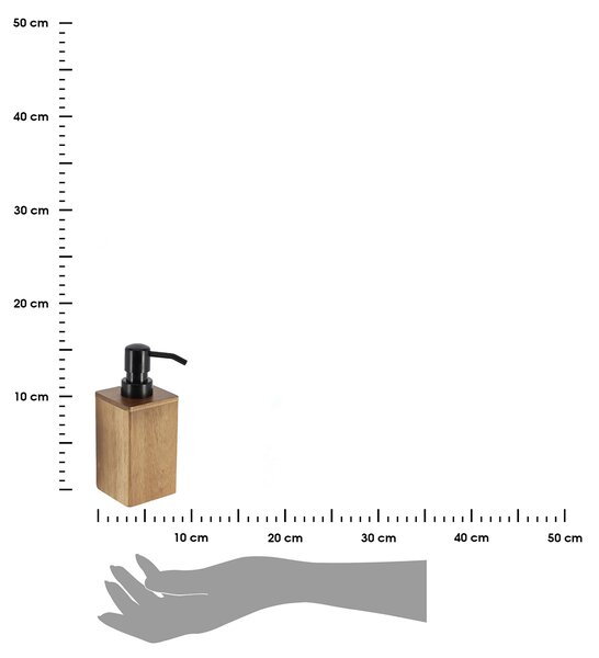 Dávkovač mýdla Agath, hnědá/s černými prvky, 150 ml