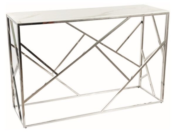 Příruční stolek ESCADA C II Barva: chróm / mramorový efekt biela