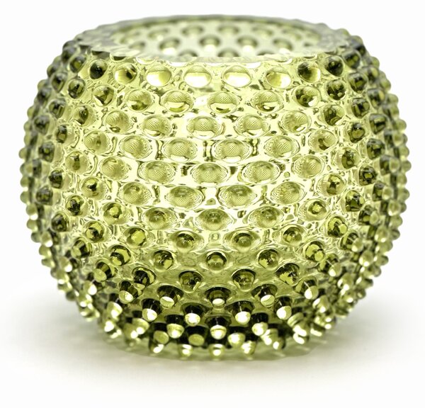 Sklárna Častolovice - Váza 18cm - Hobnail - Ananas - lesní zelená