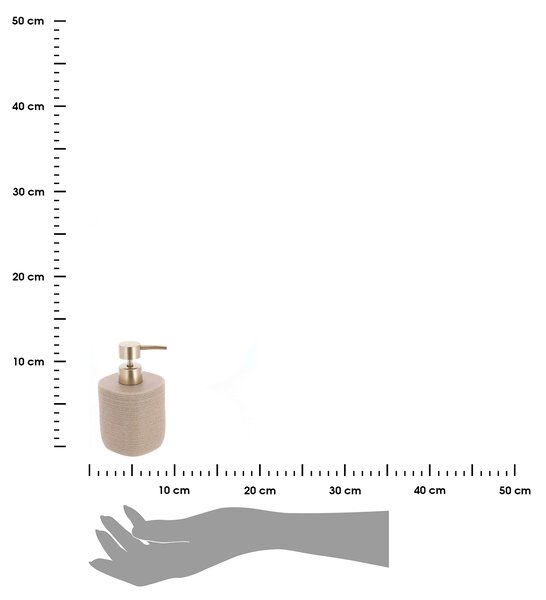 Dávkovač mýdla Neil, béžová/se zlatými prvky, 400 ml