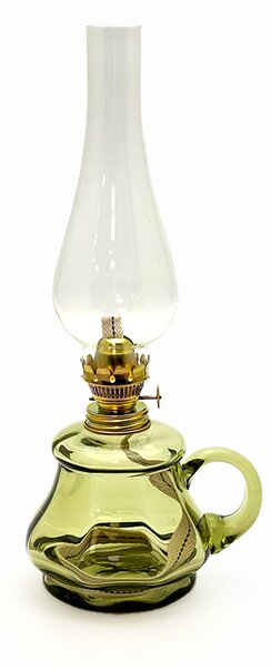 Sklárna Častolovice - Petrolejová lampa Tereza - Bambus - lesní zelená