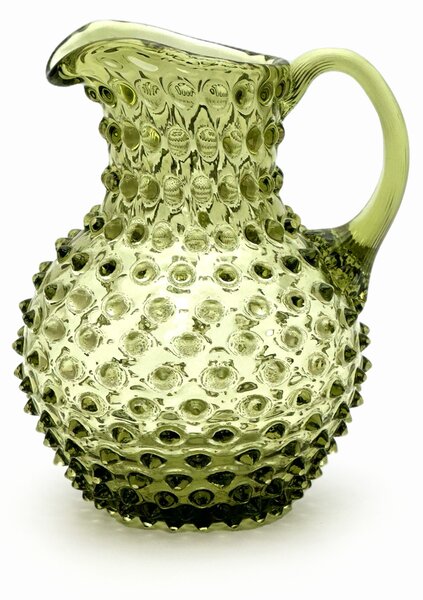 Sklárna Častolovice - Džbán 1l - Hobnail - Ananas - lesní zelená