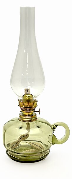 Sklárna Častolovice - Petrolejová lampa Monika - Bambus - lesní zelená