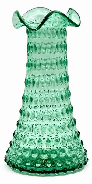 Sklárna Častolovice - Váza 32cm - Hobnail - Ananas - beryl