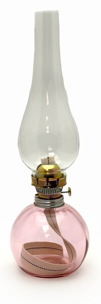 Sklárna Častolovice - Petrolejová lampa Vanesa - Bambus - růžová