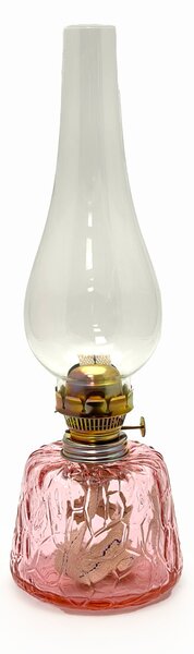 Sklárna Častolovice - Petrolejová lampa - Poly - růžová