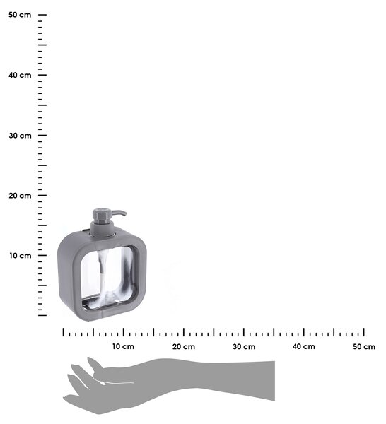 Dávkovač mýdla Creamy, šedá, 500 ml