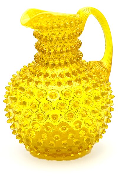 Sklárna Častolovice - Džbán 2l - Hobnail - Ananas - žlutá
