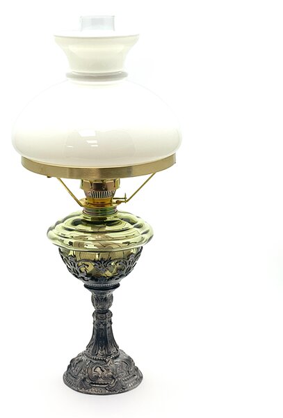 Sklárna Častolovice - Petrolejová lampa s cínovou nohou