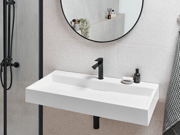 Závěsné umyvadlo QUENKO Bílá 100 x 46 cm Minerální litina