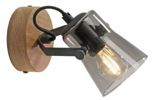 LEUCHTEN DIREKT is JUST LIGHT nástěnné svítidlo 1 ramenné přírodní dřevo dub nastavitelné LD 11447-79