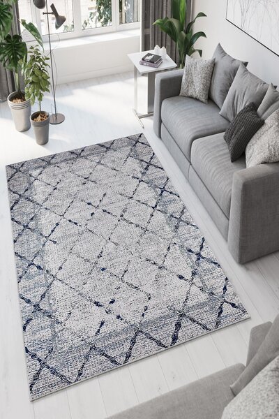 ASIR Předsíňový koberec (100 x 150 cm) W1137 modrý a šedý