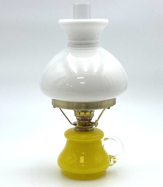 Sklárna Častolovice - Petrolejová lampa Tereza - Bambus - žlutá
