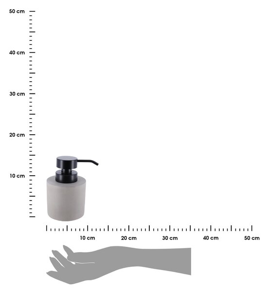 Dávkovač mýdla Signature, šedá/s černými prvky, 320 ml