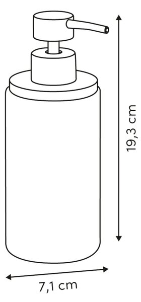 Dávkovač mýdla Como, šedá/s dřevěnými prvky, 300 ml