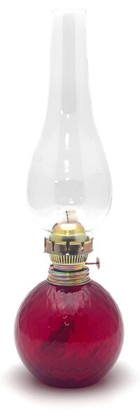 Sklárna Častolovice - Petrolejová lampa Vanesa - Káro - granát