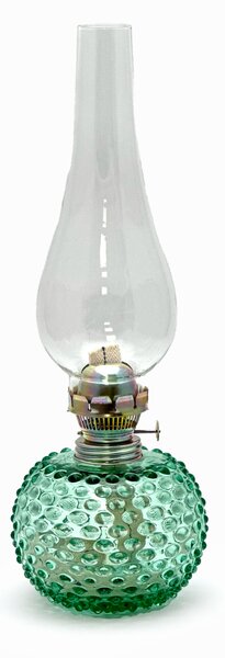 Sklárna Častolovice - Petrolejová lampa Ema - Hobnail - Ananas - beryl