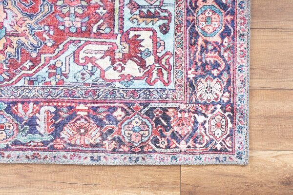 ASIR Koberec (75 x 150) CLARET RED AL červený a modrý