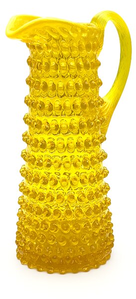 Sklárna Častolovice - Džbán 1,2l - Hobnail - Ananas - žlutá