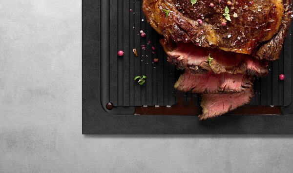 Kuchyňské prkénko Woll Cut & Serve 49 x 25 cm drážkované CB4925-1