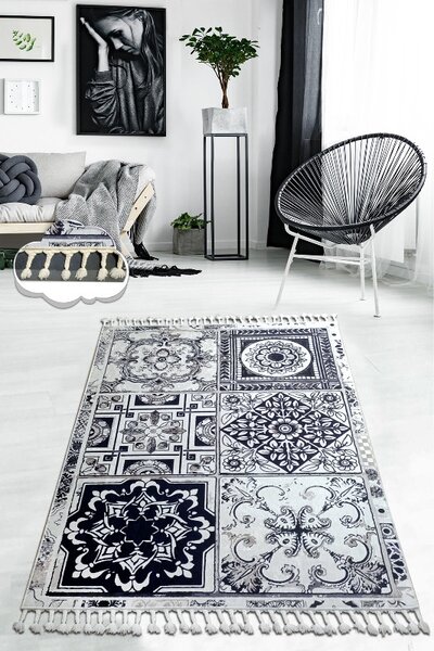 ASIR Koberec (80 x 100) CARPET bílý, černý