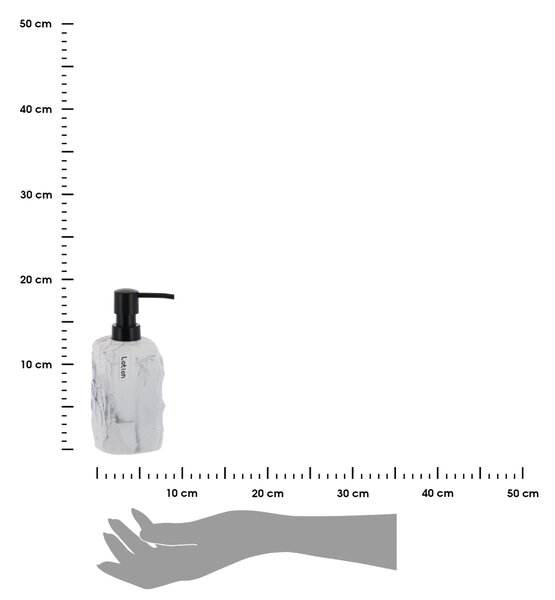 Dávkovač mýdla Paola, bílá/s černými prvky, 400 ml