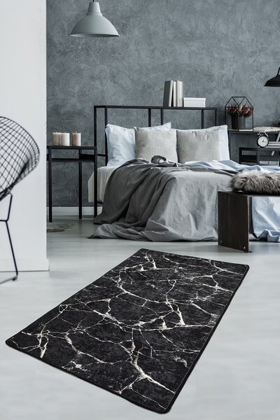 ASIR Koberec (80 x 150) MARBLE černý