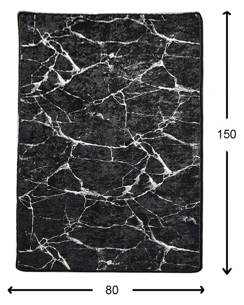 ASIR Koberec (80 x 150) MARBLE černý