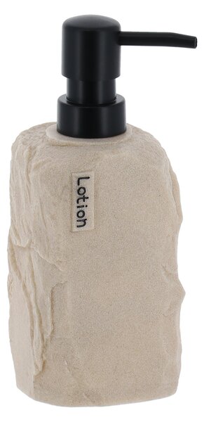 Dávkovač mýdla Paola, písková/s černými prvky, 400 ml