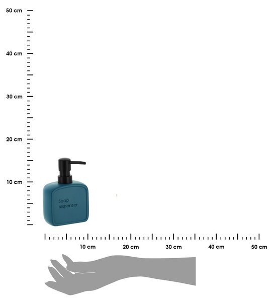 Dávkovač mýdla Julia, tmavětyrkysová/s černými prvky, 225 ml