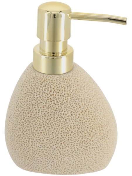 Dávkovač mýdla Lumi, písková/se zlatými prvky, 200 ml
