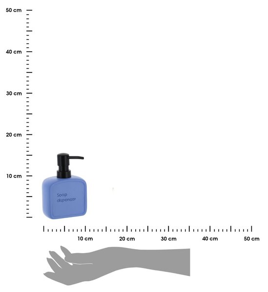 Dávkovač mýdla Julia, modrá/s černými prvky, 225 ml