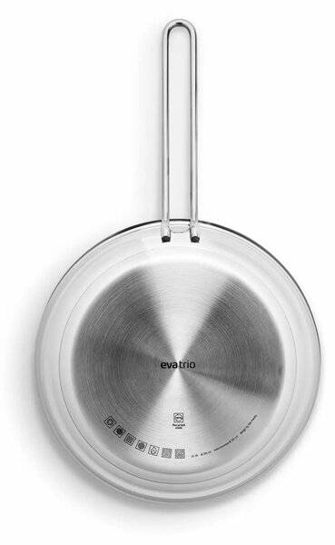 Eva Trio Multi 5-ply nerezová pánev 28 cm, prémiová 5vrstvá indukční pánev na steaky a prudké restování