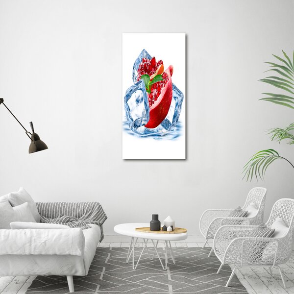 Vertikální Foto obraz canvas Granátové jablko a led ocv-62722743