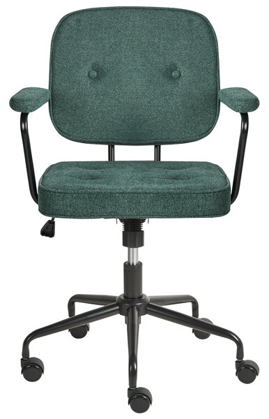 Židle k psacímu stolu PAWNEE Tkanina Tmavě zelená
