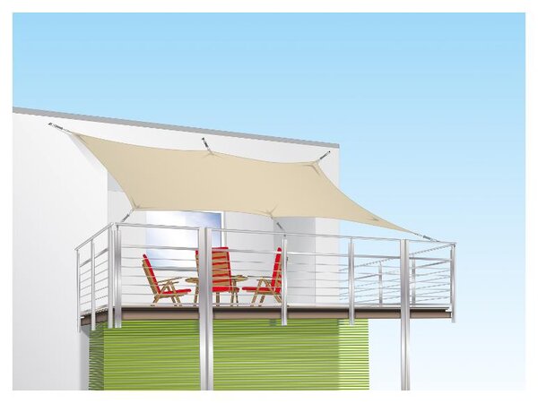 Livarno home Ochranná plachta proti slunci UV 60 (obdélníkový/béžový) (100388164004)