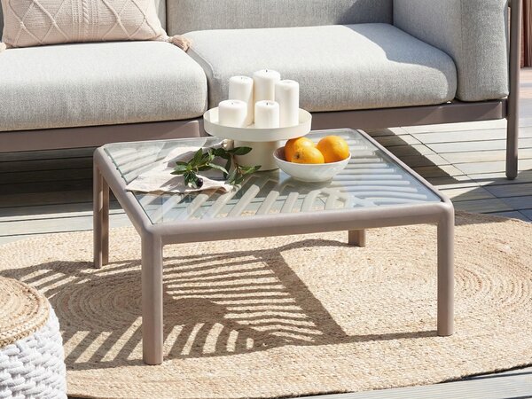 Zahradní konferenční stolek FERRETTI 69 cm 69 cm Taupe