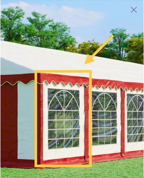 Bočnice 2x2m PVC - S oknem barva Zeleno-bílá
