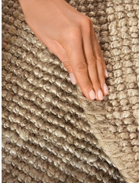 Krémový jutový kulatý koberec ø 160 cm Bouclé Jaipur – Hanse Home