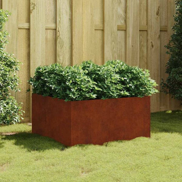 Truhlík 80 x 80 x 40 cm cortenová ocel