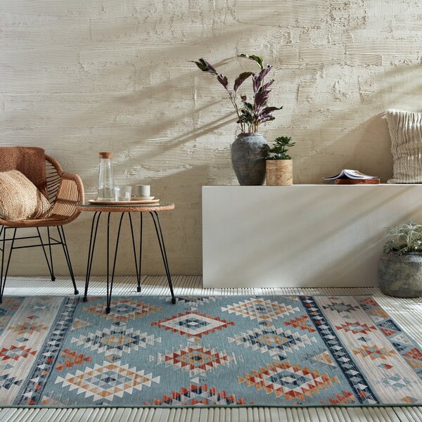 Modrý vnitřní a venkovní koberec 120x170 cm Avery Blue – Flair Rugs