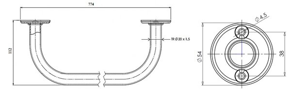 AQUALINE 8012 sušák-držák ručníků 70 cm, bílá