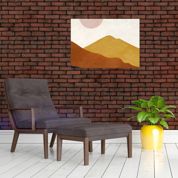 Skleněný obraz - Akvarelové hory N⁰1 (70x50 cm)