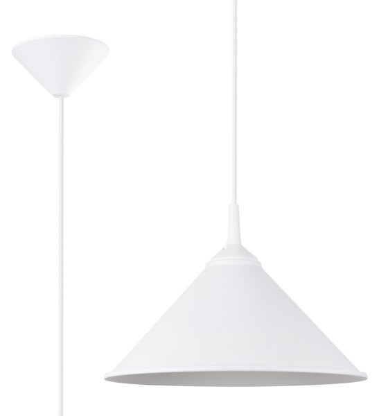 Sollux SL.1325 - Lustr na lanku ZUMA 1xE27/15W/230V pr. 30 cm bílá