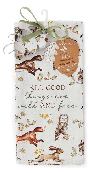 Bavlněná utěrka s vykrajovátkem v sadě 2 ks 45x65 cm Forest Fable – Cooksmart ®