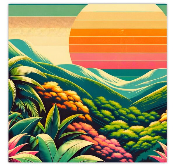 Obraz - Pestrobarevný západ slunce (30x30 cm)