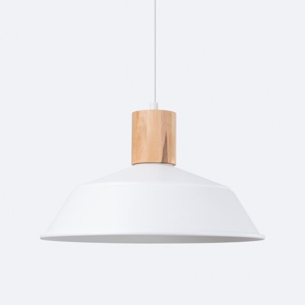 Sollux SL.1321 - Lustr na lanku FANO 1xE27/15W/230V pr. 34 cm bílá