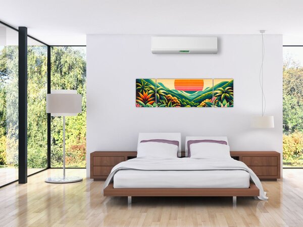 Obraz - Pestrobarevný západ slunce (170x50 cm)