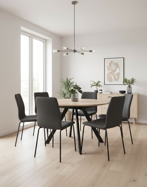 Rozkládací jídelní stůl Tavo 100–140 × 100 cm, přírodní dub