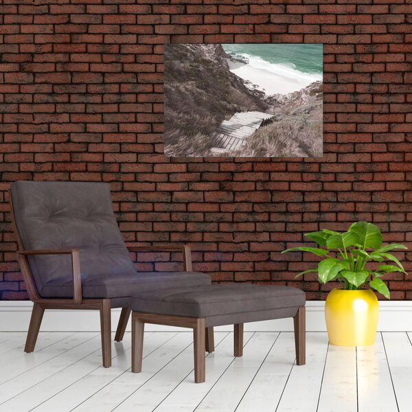 Obraz - Cesta k smaragdovému moři (70x50 cm)